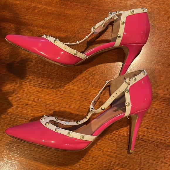 Halogen stud heels in blush (Valentino Rockstud) pink size 10.5 gold studs - Picture 6 of 10